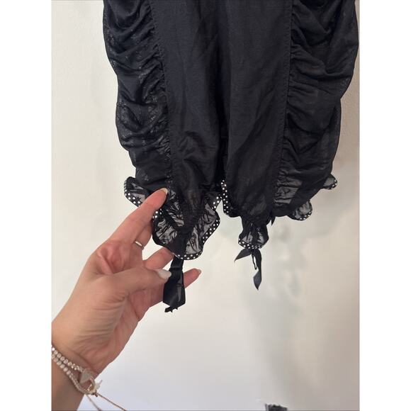 Victoria's Secret Y2K Merry Widow Black Lace 36D Corset Ruched Bustier Xx1362 - Picture 2 of 11